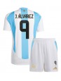 Argentina Julian Alvarez #9 Hjemmedraktsett Barn Copa America 2024 Korte ermer (+ bukser)